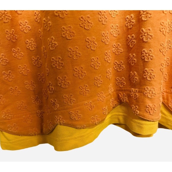 Hanna Andersson Jacquard Embroidered Floral Kids Long Sleeve Orange 160 (14-16) - Picture 2 of 5